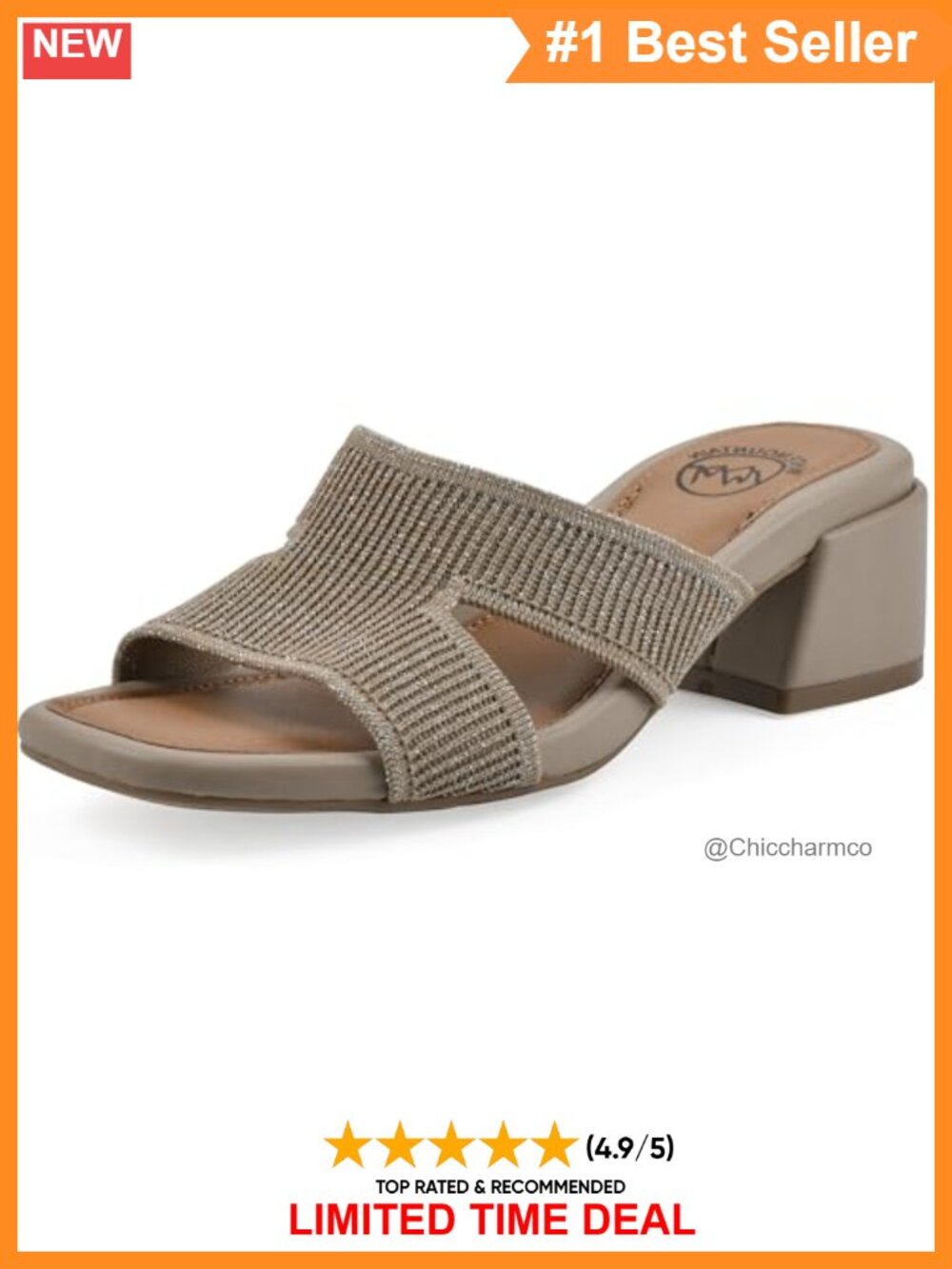 Milled Knit Heel Cushioned Insole Easy Slip On Block Heel